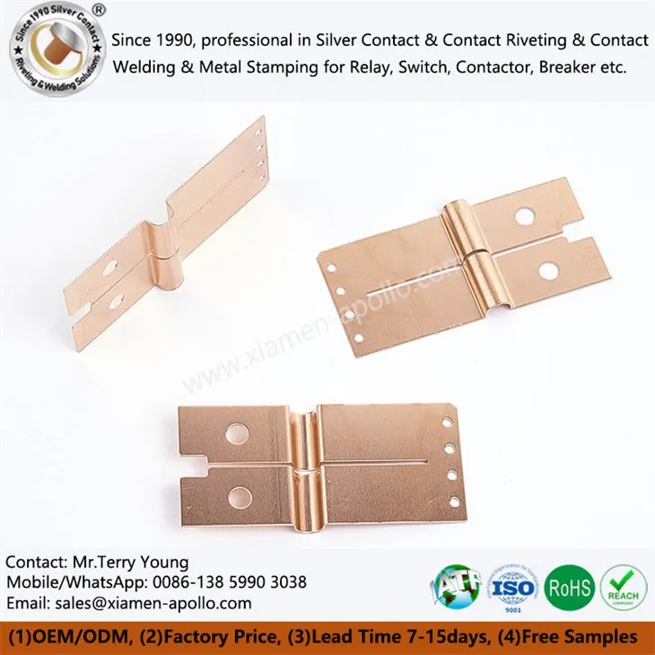 চৌম্বকীয় রিলে জন্য কপার স্ট্যাম্পড অংশগুলি