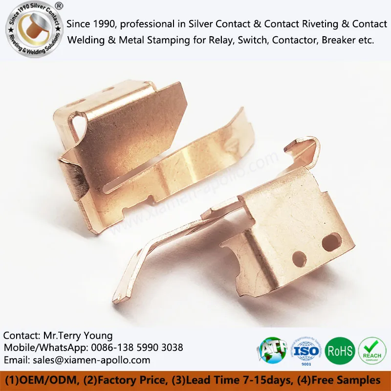 বৈদ্যুতিক সুইচ জন্য কপার স্ট্যাম্পিং বসন্ত পরিচিতি