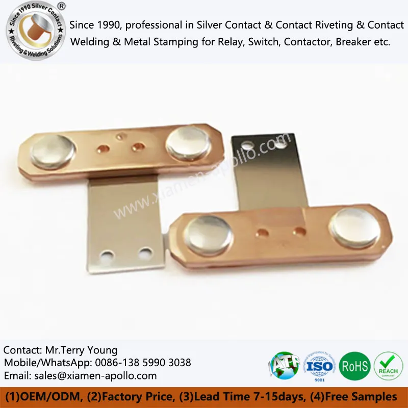 ডিসি সার্কিট ফটোভোলটাইক রিলে জন্য ফ্ল্যাট বিমেটালিক রিভেট