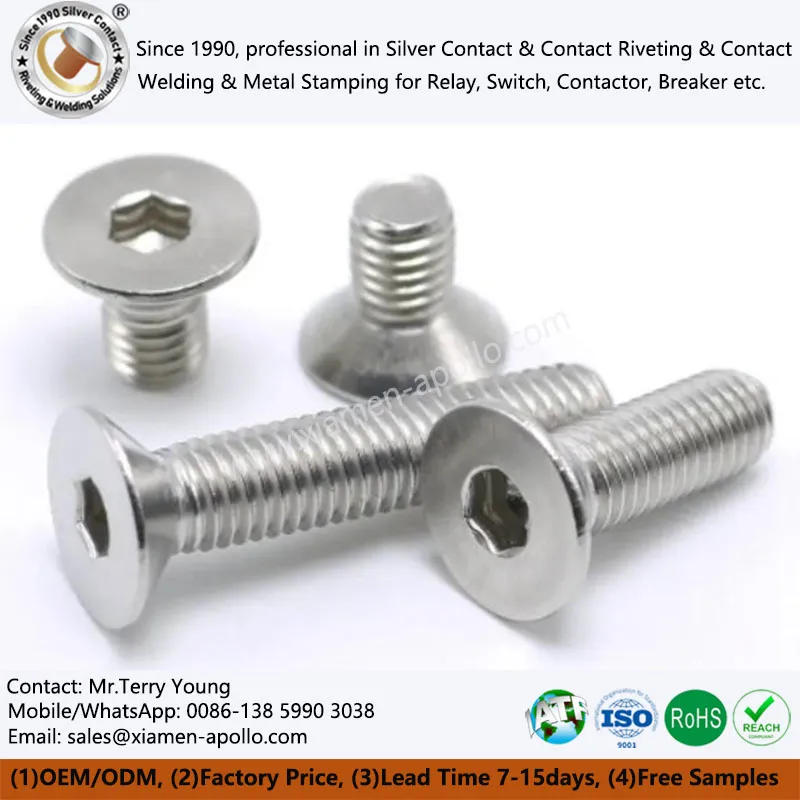 ফ্ল্যাট-হেড হেক্সাগন সকেট স্টেইনলেস স্টিল স্ক্রু