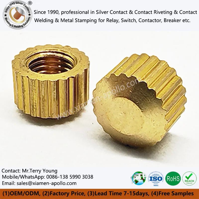 Knurled লক বাদাম